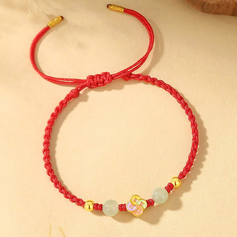 Gold and Hetian Jade Bracelet