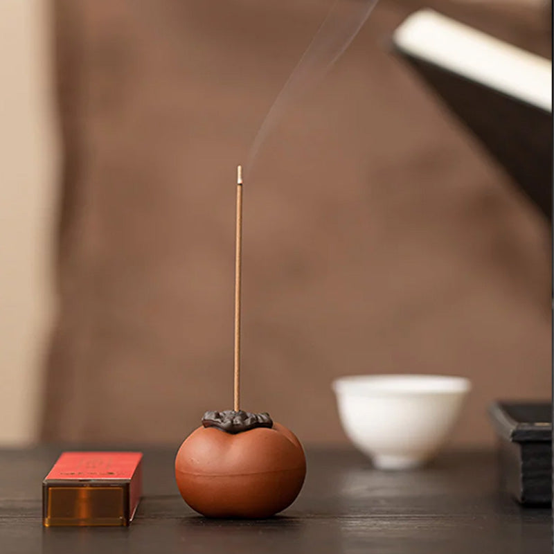 Persimmon-shaped Zisha Incense Holder