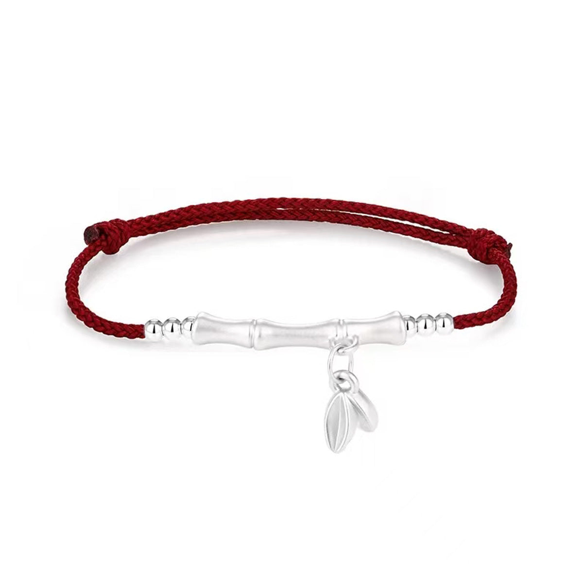 Bamboo-shaped red rope