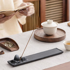 Ceramic Incense Holder/Burner&nbsp;– "Yanshan" Style (Chinese Zen-Inspired) for Stick Incense