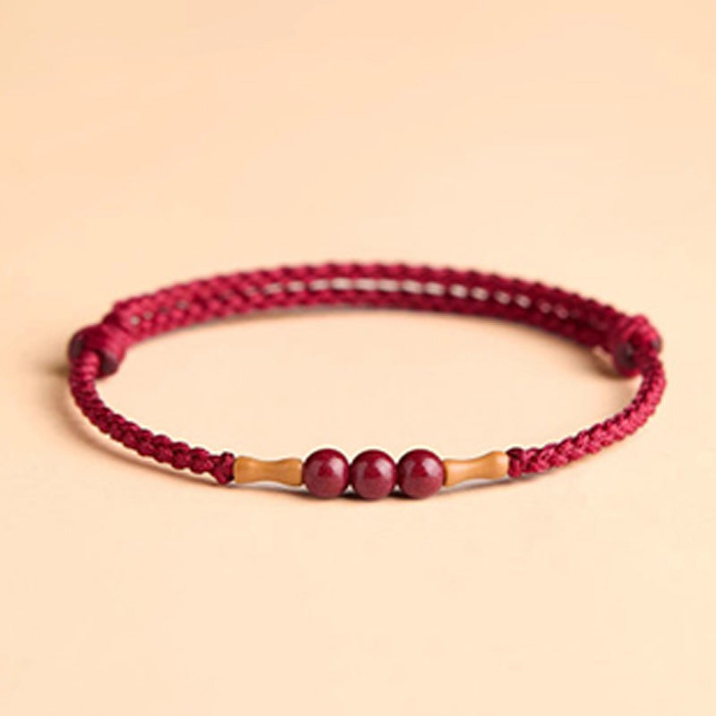Cinnabar and Bamboo-style Red Cord