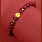 Pure Gold Four-Leaf Clover Bracelet