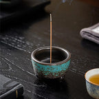 Peacock-green incense burner