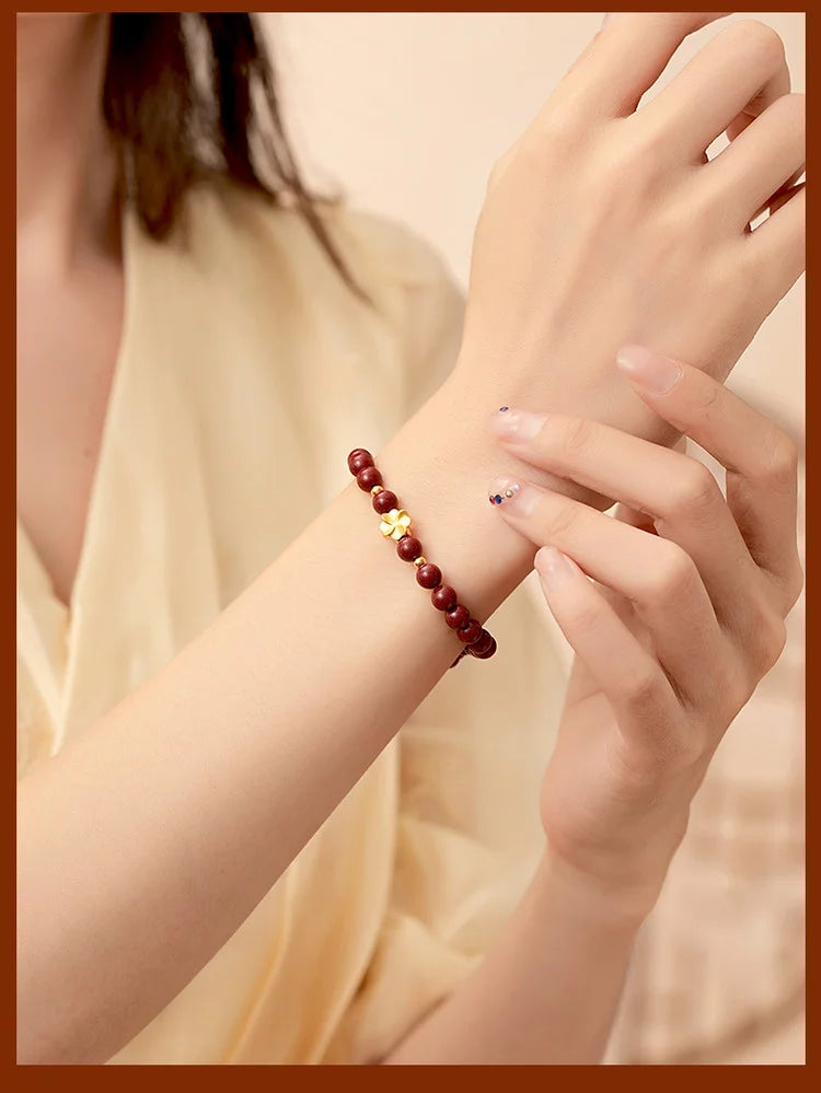 Pure Gold Four-Leaf Clover Bracelet