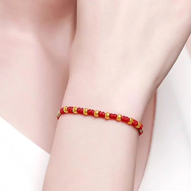 Smooth gold bead bracelet