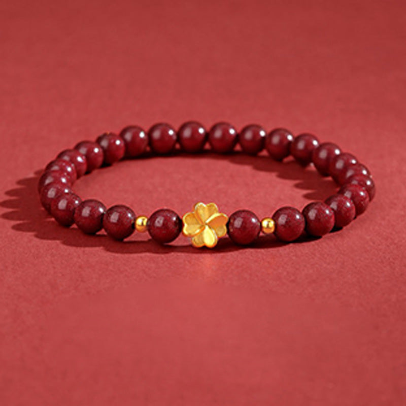 Pure Gold Four-Leaf Clover Bracelet