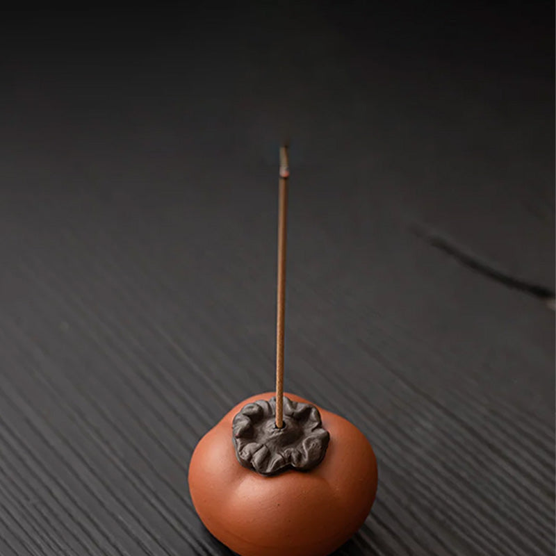 Persimmon-shaped Zisha Incense Holder