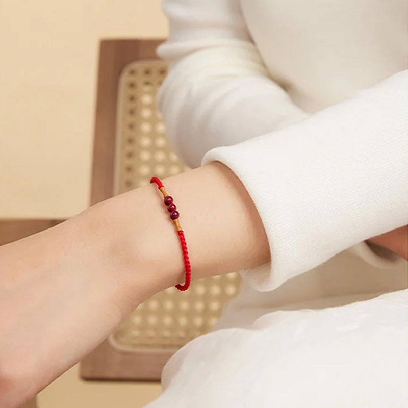 Cinnabar and Bamboo-style Red Cord
