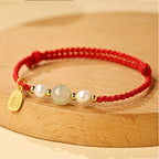 Hetian Jade and Agate Good-Luck Bracelet
