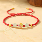 Gold and Hetian Jade Bracelet