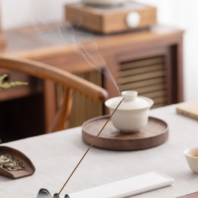 Ceramic Incense Holder/Burner&nbsp;– "Yanshan" Style (Chinese Zen-Inspired) for Stick Incense