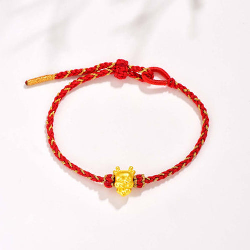 "Good Fortune" Little Dragon Gold Bracelet