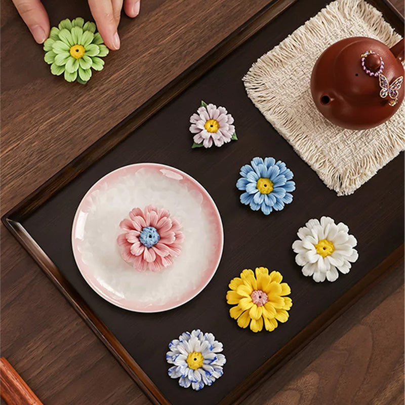 Daisy Series Ceramic Incense Holder for Stick Incense