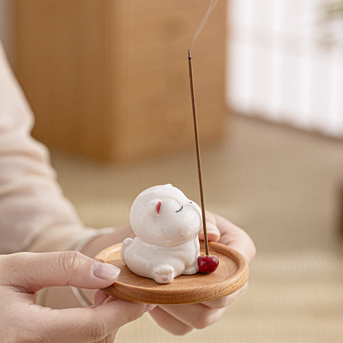 "Peaceful Cat" Incense Holder