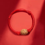 Peach wood red rope