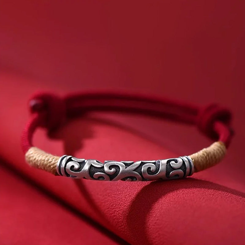 Red cord with auspicious cloud pattern