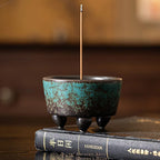 Peacock-green incense burner