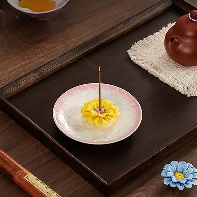 Daisy Series Ceramic Incense Holder for Stick Incense