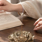 Handcrafted Zen-style incense holder for backflow incense cones