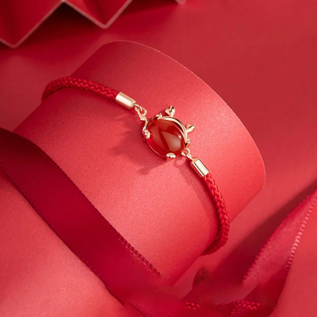 "Hug-a-Saurus" Red Cord Bracelet