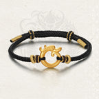 Gold bracelet with dragon motif