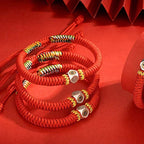 Buddhist prayer beads red string