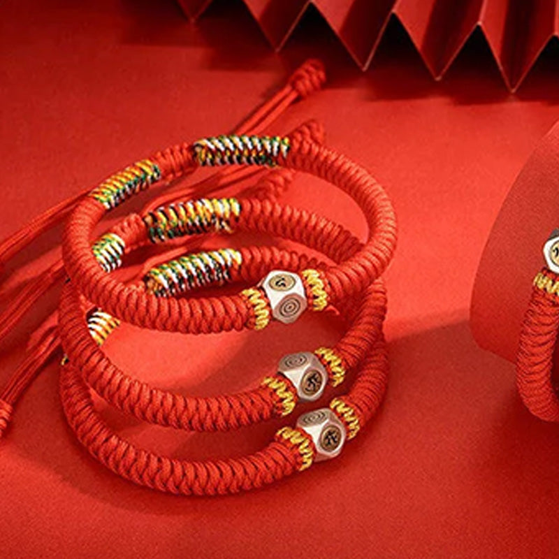 Buddhist prayer beads red string