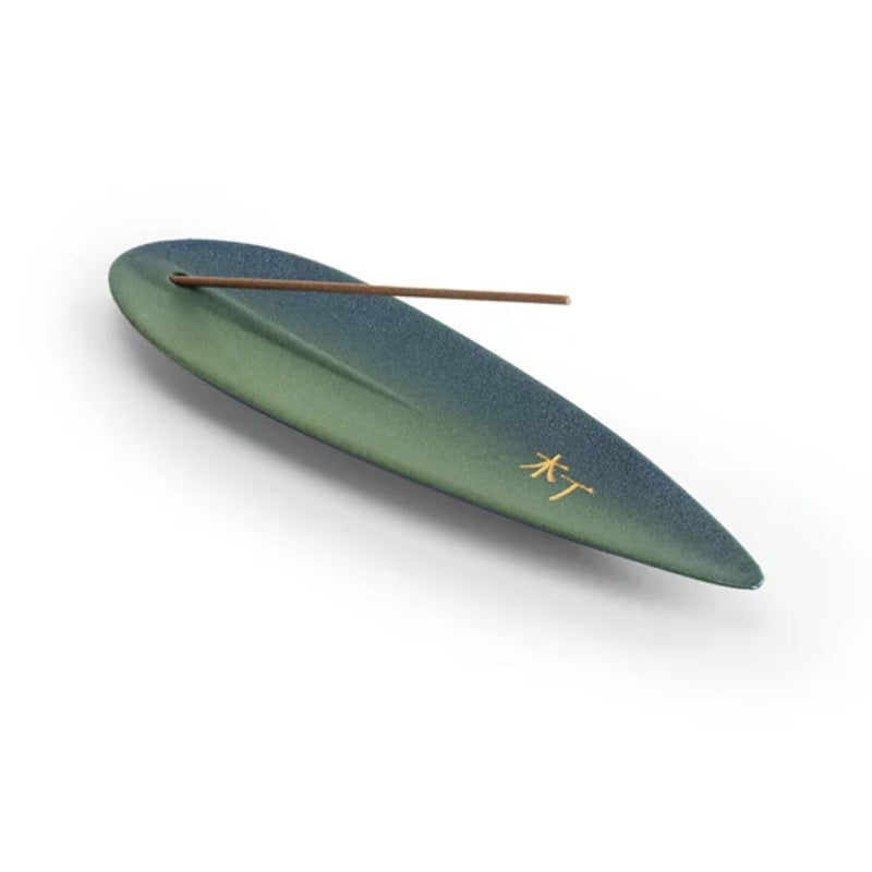 "Green Leaf Boat" Incense Holder