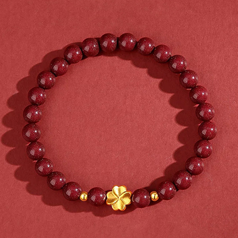Pure Gold Four-Leaf Clover Bracelet