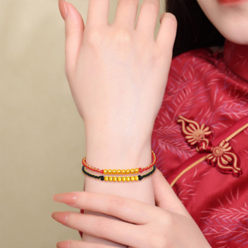 Gold Fortune Bead Bracelet