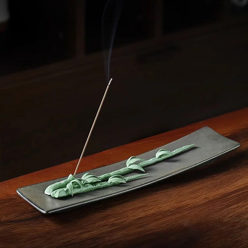 Ceramic Lotus-Themed Incense Burner / Incense Holder