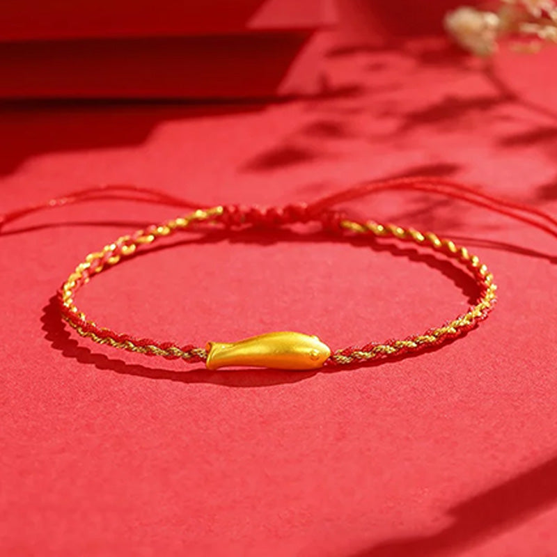 "Like a Fish in Water" Red Cord Bracelet