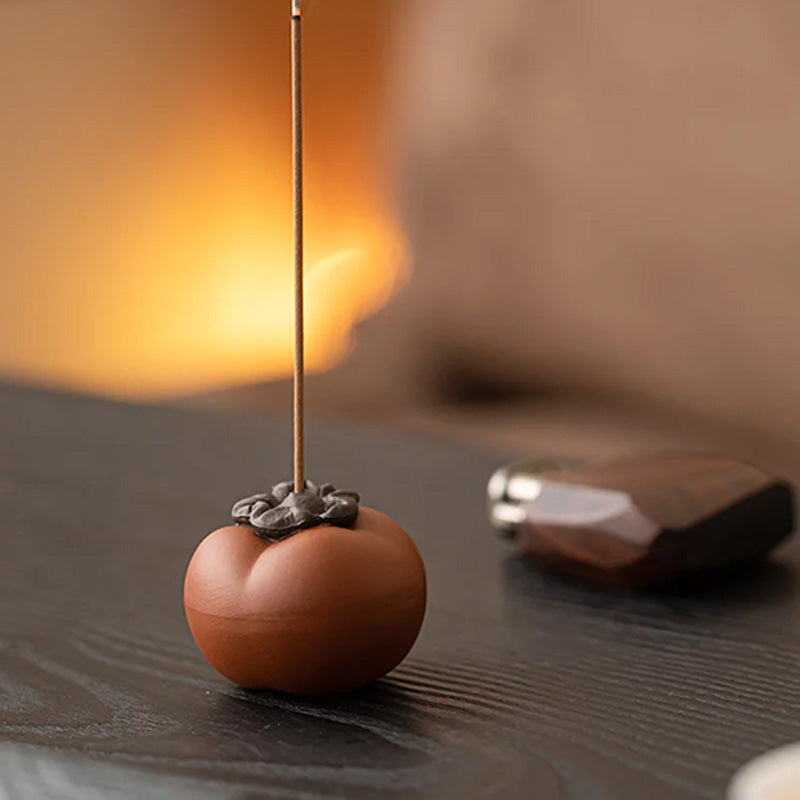 Persimmon-shaped Zisha Incense Holder