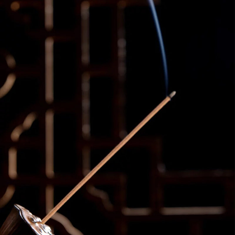 Zen-style ceramic lotus incense holder