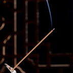 Zen-style ceramic lotus incense holder