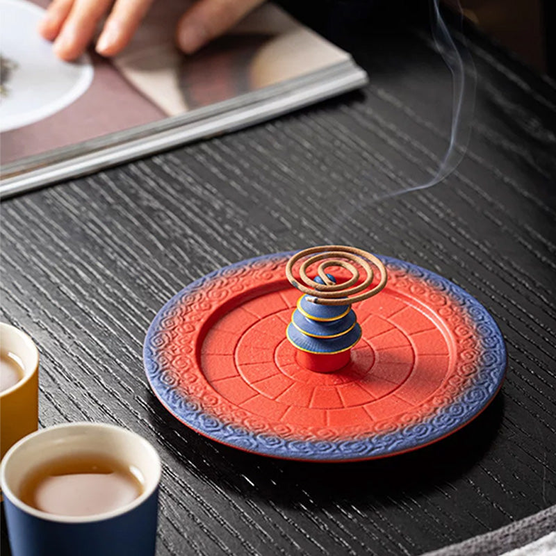 Forbidden City Cultural &amp; Creative Ceramic Incense Holder and Tray