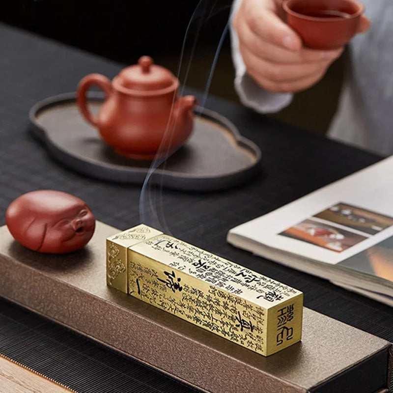 Chinese-style Zen Heart Sutra incense holder