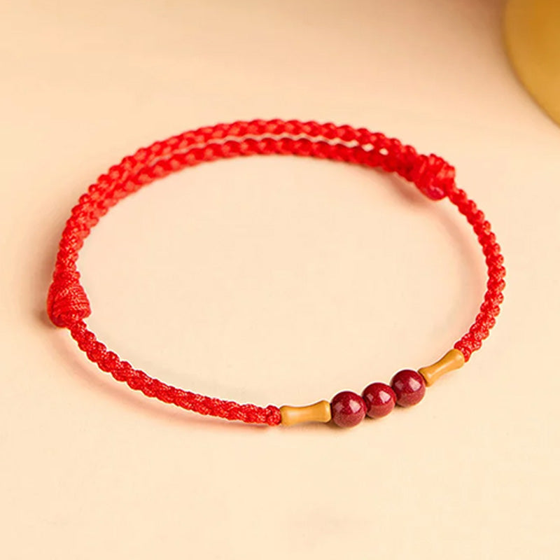 Cinnabar and Bamboo-style Red Cord