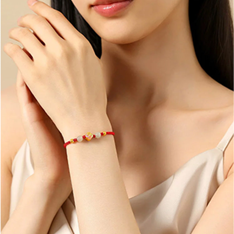Gold and Hetian Jade Bracelet