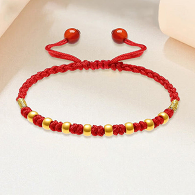 Smooth gold bead bracelet