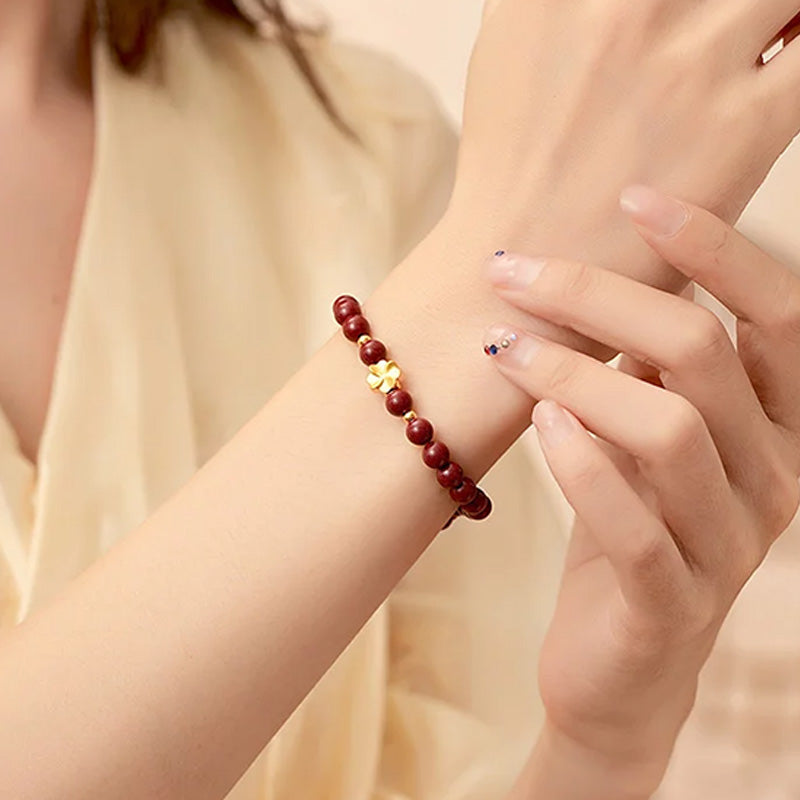 Pure Gold Four-Leaf Clover Bracelet