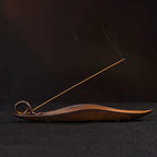 Antique-style ceramic stick incense burner and holder