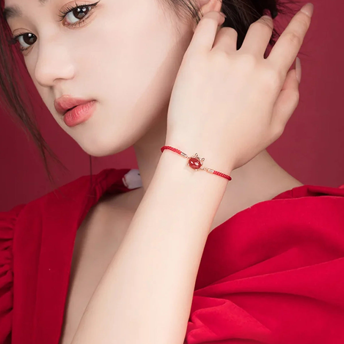 "Hug-a-Saurus" Red Cord Bracelet