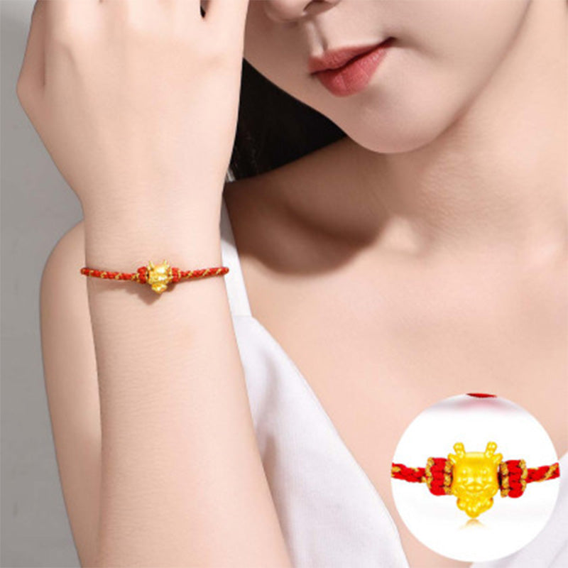 "Good Fortune" Little Dragon Gold Bracelet