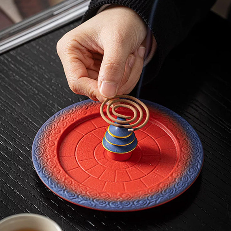 Forbidden City Cultural &amp; Creative Ceramic Incense Holder and Tray