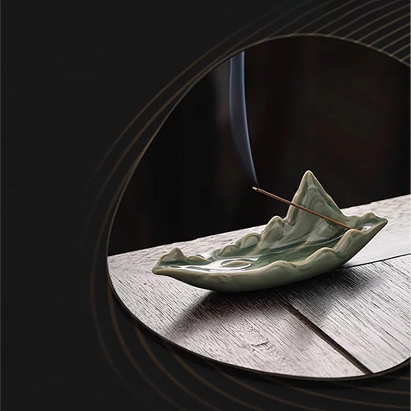Creative Chinese-style celadon ceramic incense burner for stick incense