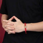 Buddhist prayer beads red string