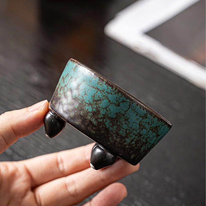 Peacock-green incense burner
