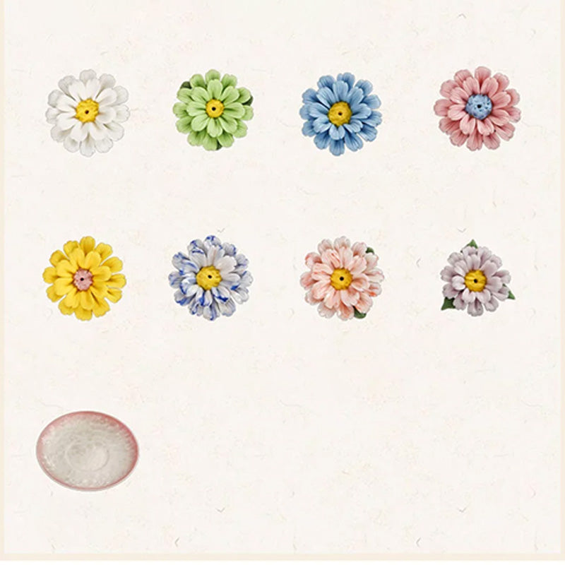 Daisy Series Ceramic Incense Holder for Stick Incense
