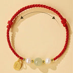 Hetian Jade and Agate Good-Luck Bracelet